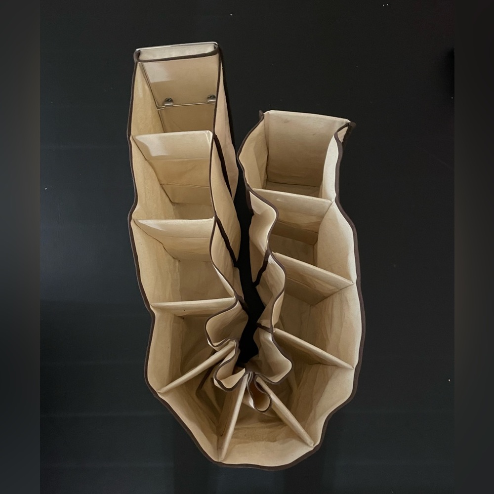 Hanging Shoe Organizer - beige, 10 slots